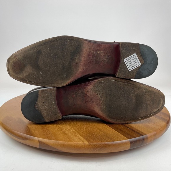 Mens Paul Smith Henry Burgundy Leather Brogue Cap Toe Dress Shoes Size UK 8 US 9 - Picture 10 of 16